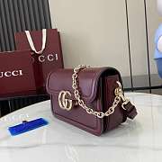 Gucci Go Small Shoulder Bag Red Leather 21.5x14x9cm - 4