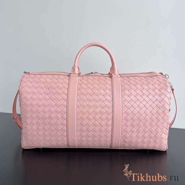 Bottega Veneta Intrecciato Cabin Duffle Pink 55x29x24cm - 1