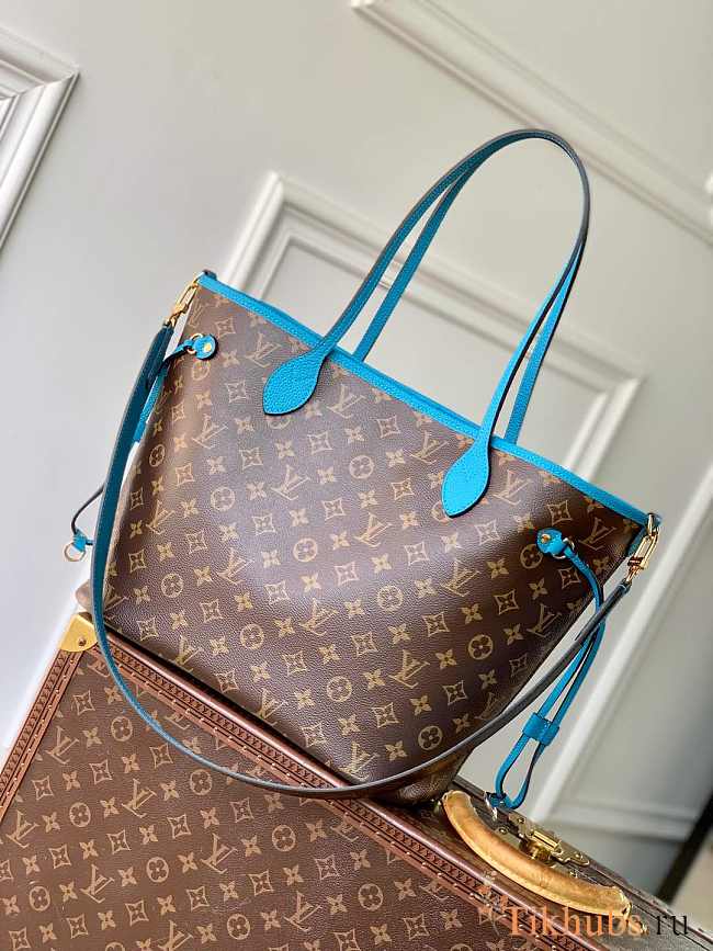 Louis Vuitton LV Neverfull Inside Out MM Blue 31x28x14cm - 1