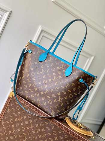 Louis Vuitton LV Neverfull Inside Out MM Blue 31x28x14cm
