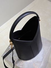 YSL Y Bucket Top Handle Leather Black 25x22x15cm - 6