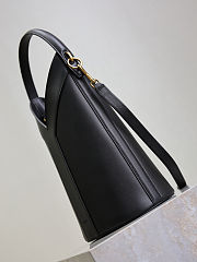 YSL Y Bucket Top Handle Leather Black 25x22x15cm - 2