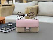 Hermes Constance Bag Pink Epsom Silver 24x13x4cm - 1