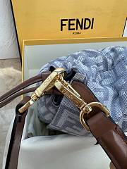 Fendi Mamma Baguette Medium Blue Denim 26.5x18x8.5cm - 6