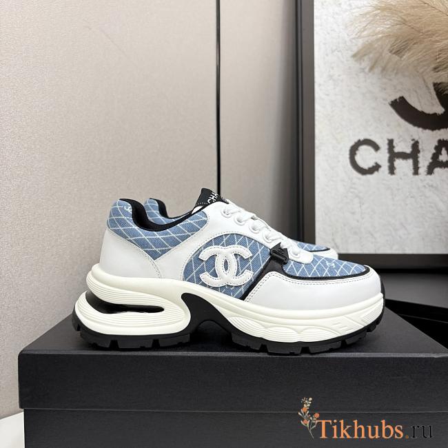 Chanel Blue White Sneaker - 1