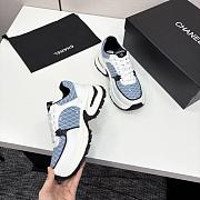 Chanel Blue White Sneaker - 4