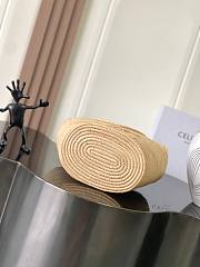 Celine Braided Panier In Raffia 21x20x15cm - 4