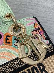 Dior Lady D-Lite Natural Raffia and Multicolor 24x11x20cm - 3