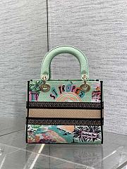 Dior Lady D-Lite Natural Raffia and Multicolor 24x11x20cm - 2