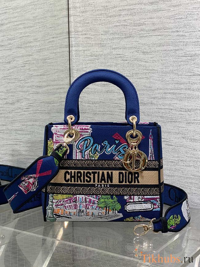 Dior Lady D-Lite Paris Blue 24x11x20cm - 1