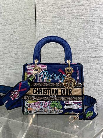 Dior Lady D-Lite Paris Blue 24x11x20cm