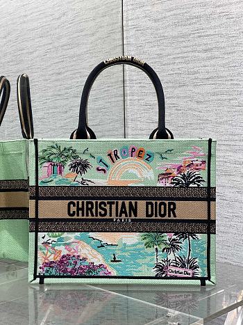 Dior Souvenir Medium Dior Book Tote Natural Raffia 36cm