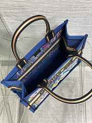 Dior Souvenir Medium Dior Book Tote Raffia Blue 36cm - 6