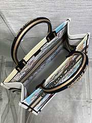 Dior Souvenir Medium Dior Book Tote Raffia White 36cm - 6