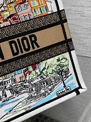 Dior Souvenir Medium Dior Book Tote Raffia White 36cm - 3