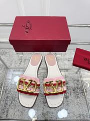 Valentino Garavani VLogo Signature Pink slides - 1