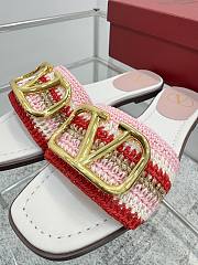 Valentino Garavani VLogo Signature Pink slides - 4