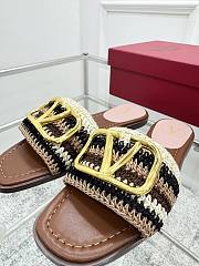 Valentino Garavani VLogo Signature Brown slides - 3