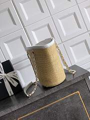 Chanel Deauville Tote Raffia White 36x18x11.5cm - 3