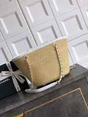 Chanel Deauville Tote Raffia White 36x18x11.5cm - 2