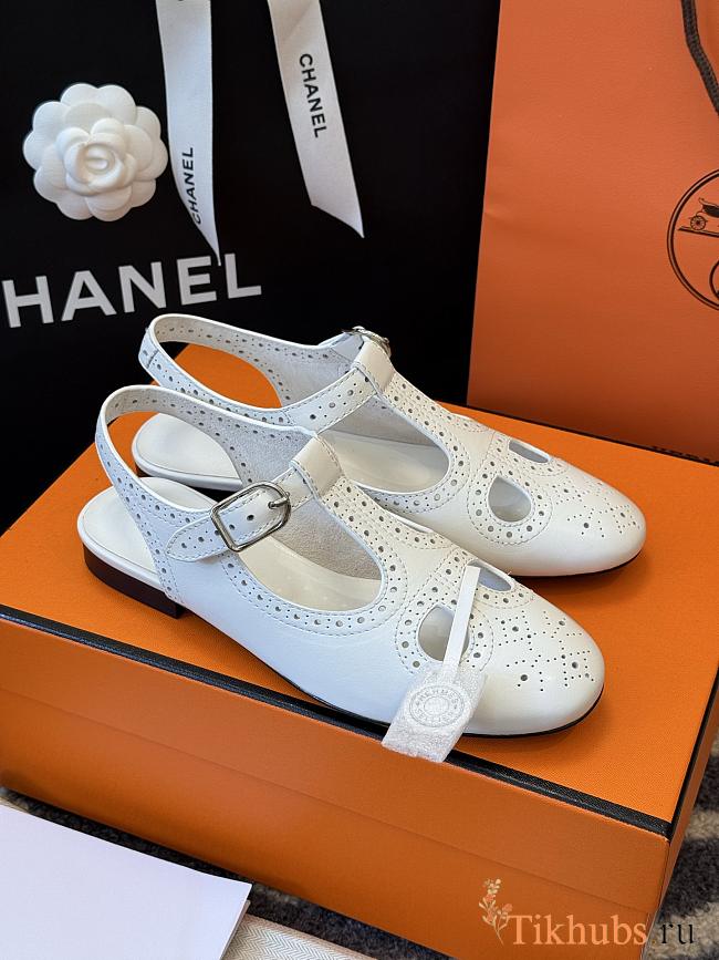 Hermes Kim Slingback White - 1