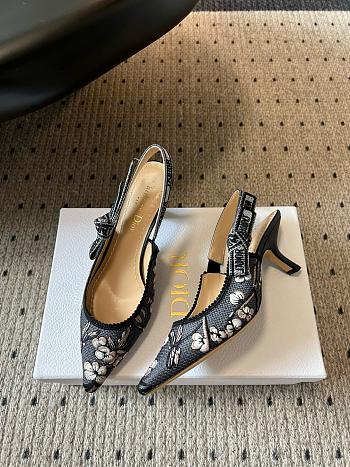 Dior J'Adior Embroidered Slingback Pumps 6.5cm