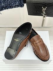 YSL Le Brown Loafer Mules - 4
