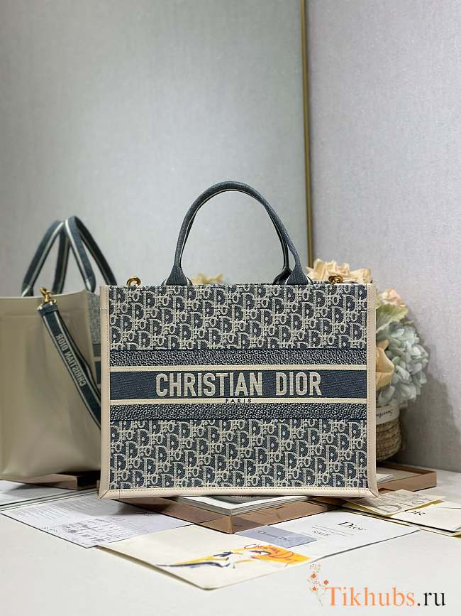 Dior Dioramour Medium Book Tote Chambray 36cm - 1