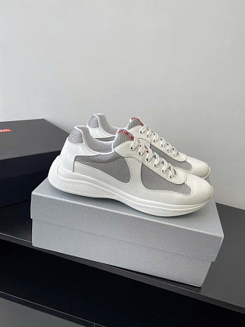 Prada America's Cup Soft Rubber And Bike Fabric Sneakers White