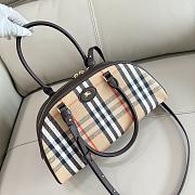 Burberry Highland Bowling Brown Top Handle Bag 33.5x12.5x17cm - 2