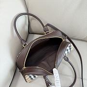 Burberry Highland Bowling Brown Top Handle Bag 33.5x12.5x17cm - 3
