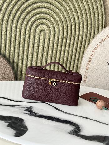 Loro Piana L19 Bag Red Wine Gold 19x11x6.5cm