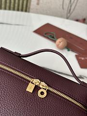 Loro Piana L19 Bag Red Wine Gold 19x11x6.5cm - 6