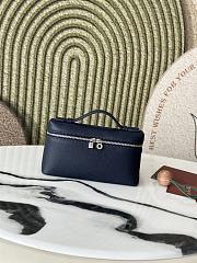 Loro Piana L19 Bag Navy Blue Silver 19x11x6.5cm - 1