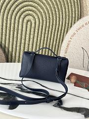 Loro Piana L19 Bag Navy Blue Silver 19x11x6.5cm - 3