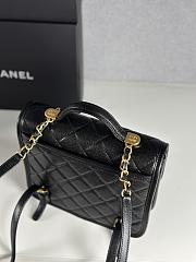 Chanel Backpack Caviar Gold Black 19.5x22x7cm - 5