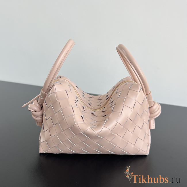 Bottega Veneta Small Avenue Loop Pink Crossbody Bag 19x12x9cm - 1