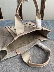 Chloe Large Woody Tote Bag Beige 45x33x13cm - 6
