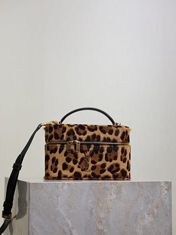 YSL Vanity Bag in Leopard-Print Calf Hair 18x11x6cm