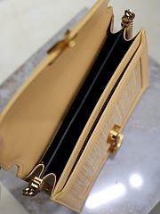 YSL Medium Raffia Cassandra Shoulder Bag Beige 22x17x5cm - 6