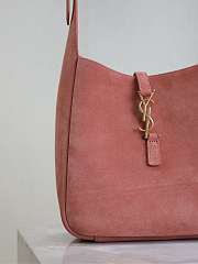 YSL Le 5 a 7 Supple Small Shoulder Bag Suede Pink 23x22x8.5cm - 6