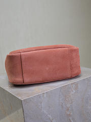 YSL Le 5 a 7 Supple Small Shoulder Bag Suede Pink 23x22x8.5cm - 3