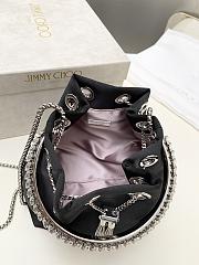Jimmy Choo Bon Bon Crystal Satin Black Bag 16x15x9.5cm - 2