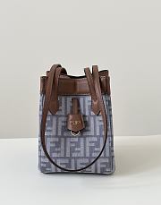 Fendi Origami Mini Blue Denim Bag 15x15x18.5cm - 2