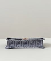 Fendi Wallet On Chain Baguette Blue Denim 21x11.5x5cm - 5