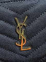 YSL Small Envelope Black Gold Wallet 10.5x8.5x2.5cm - 5