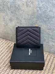 YSL Small Envelope Black Gold Wallet 10.5x8.5x2.5cm - 3