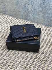 YSL Small Envelope Black Gold Wallet 10.5x8.5x2.5cm - 2