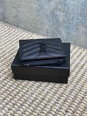 YSL Small Envelope Black Wallet 10.5x8.5x2.5cm - 2