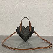 Celine Teen Coeur Triomphe Canvas 19x15x8cm - 2